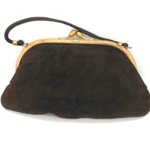 Vintage Brown Suede Purse  JEMCO U.S.A. Design